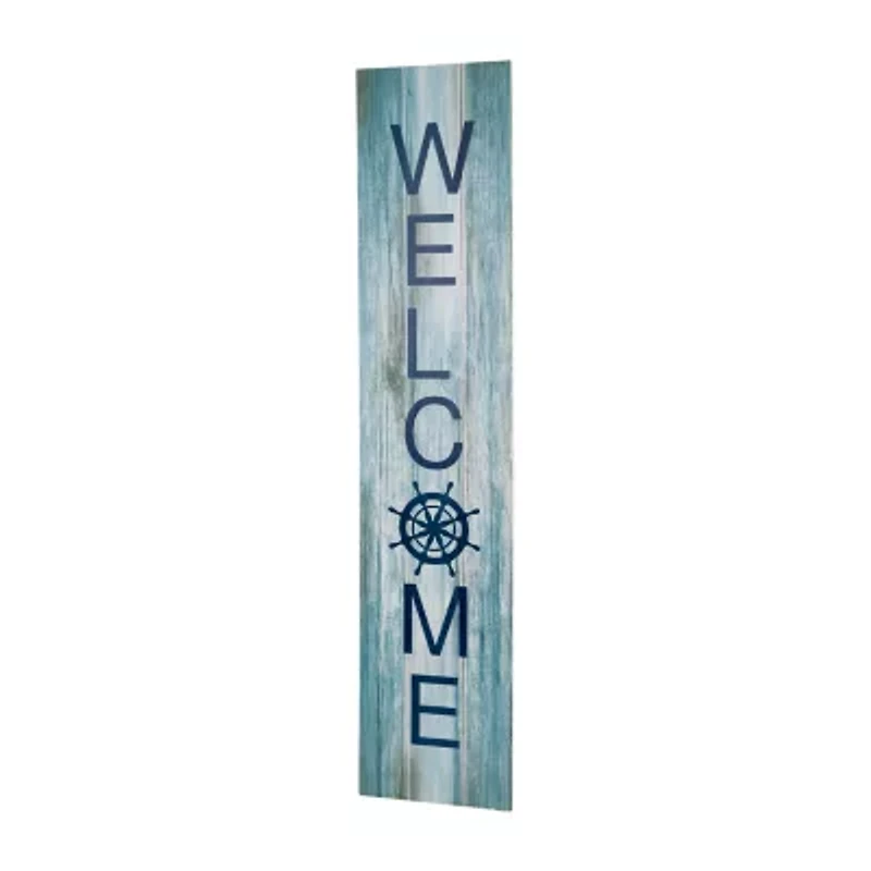 Northlight Weathered Coastal Welcome Porch Sign
