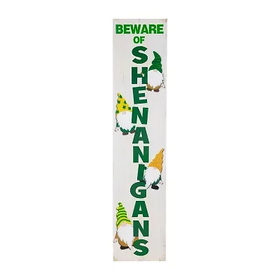 Northlight Beware Of Shenanigans St. Patricks Day Porch Sign