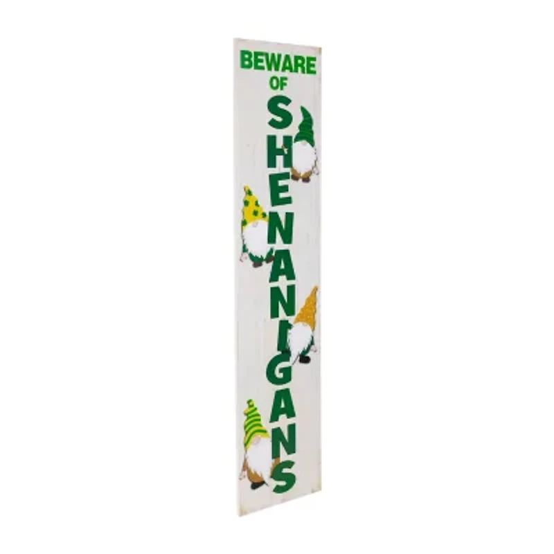 Northlight Beware Of Shenanigans St. Patricks Day Porch Sign