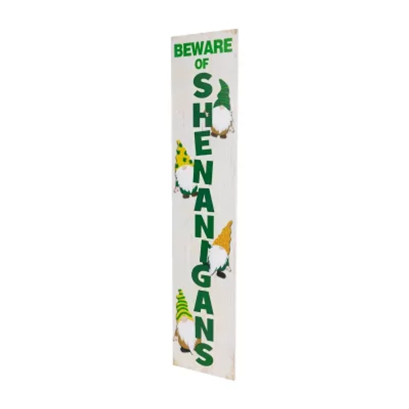Northlight Beware Of Shenanigans St. Patricks Day Porch Sign