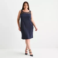 Maya Brooke Womens Plus Jacket Dress