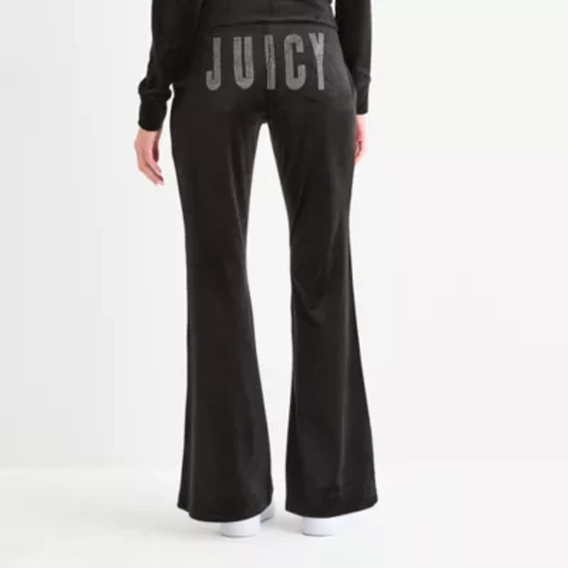 Juicy By Couture Womens Flare Mid Rise Juniors Track Pant