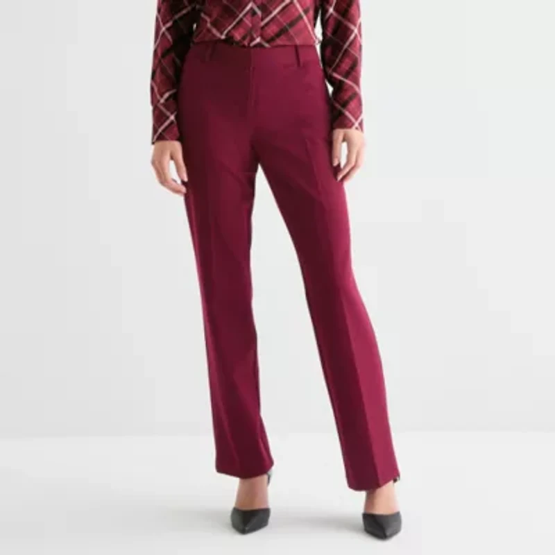 Liz Claiborne Audra Tailored Womens Straight Mid Rise Trouser