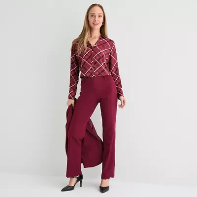 Liz Claiborne Audra Tailored Womens Straight Mid Rise Trouser