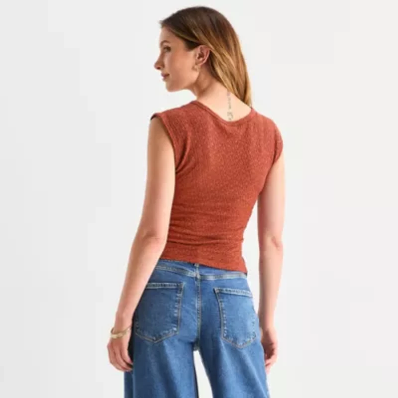 a.n.a Womens U Neck Sleeveless T-Shirt