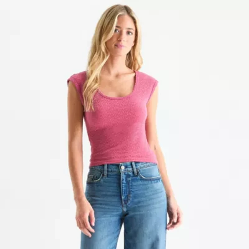 a.n.a Womens U Neck Sleeveless T-Shirt