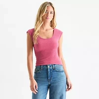 a.n.a Womens U Neck Sleeveless T-Shirt