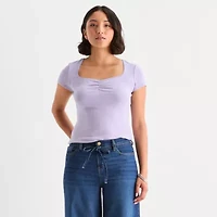 a.n.a Womens Sweetheart Neck Short Sleeve T-Shirt