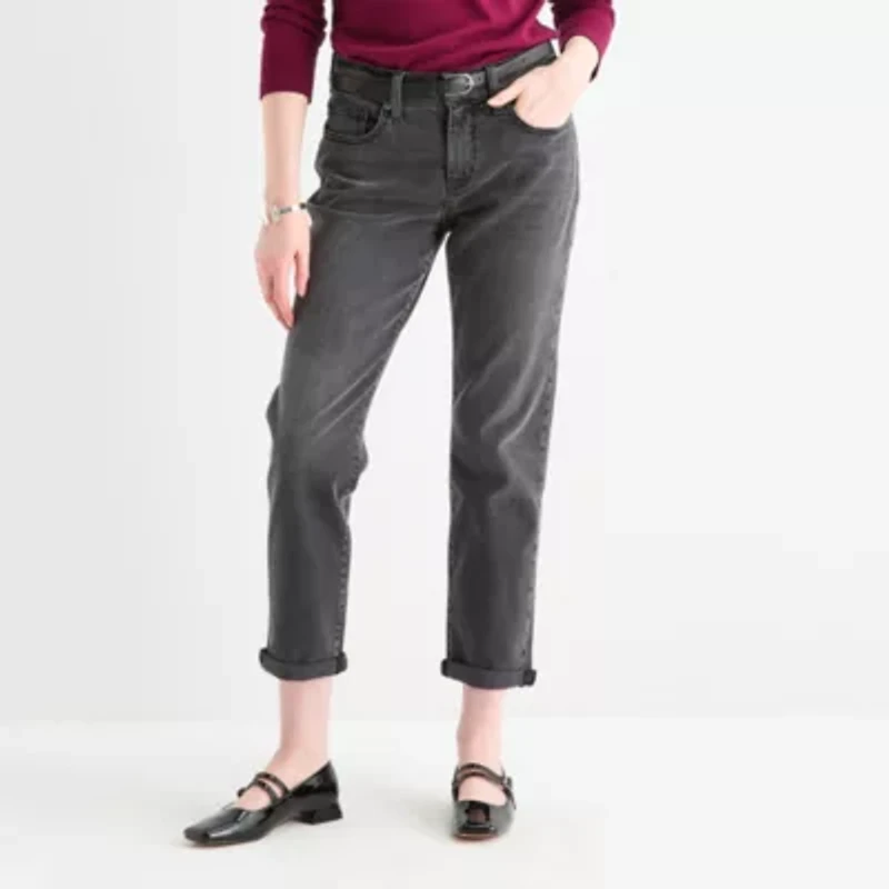 St. John's Bay Womens Mid Rise Regular Fit Jean