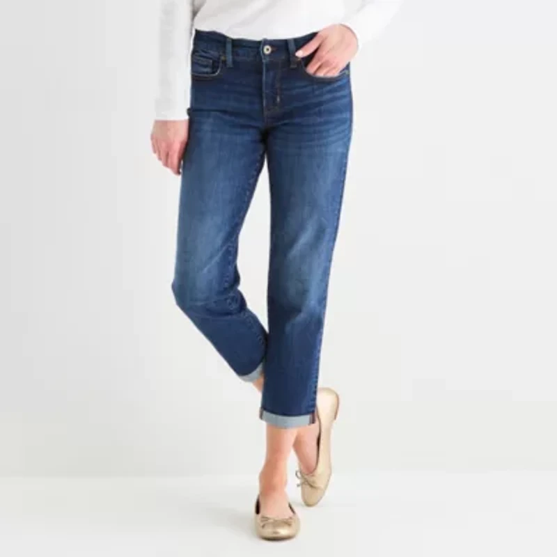 St. John's Bay Womens Mid Rise Regular Fit Jean