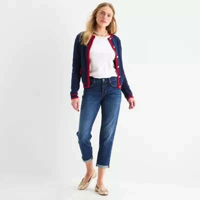 St. John's Bay Womens Mid Rise Regular Fit Jean