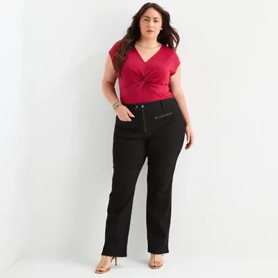 Bold Elements - Plus Womens Mid Rise Regular Fit Jean