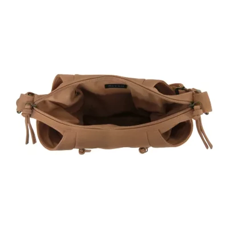 Bueno of California Double Zipper Hobo Crossbody Bag