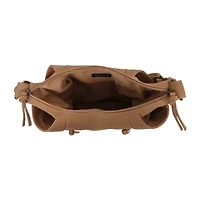 Bueno of California Double Zipper Hobo Crossbody Bag