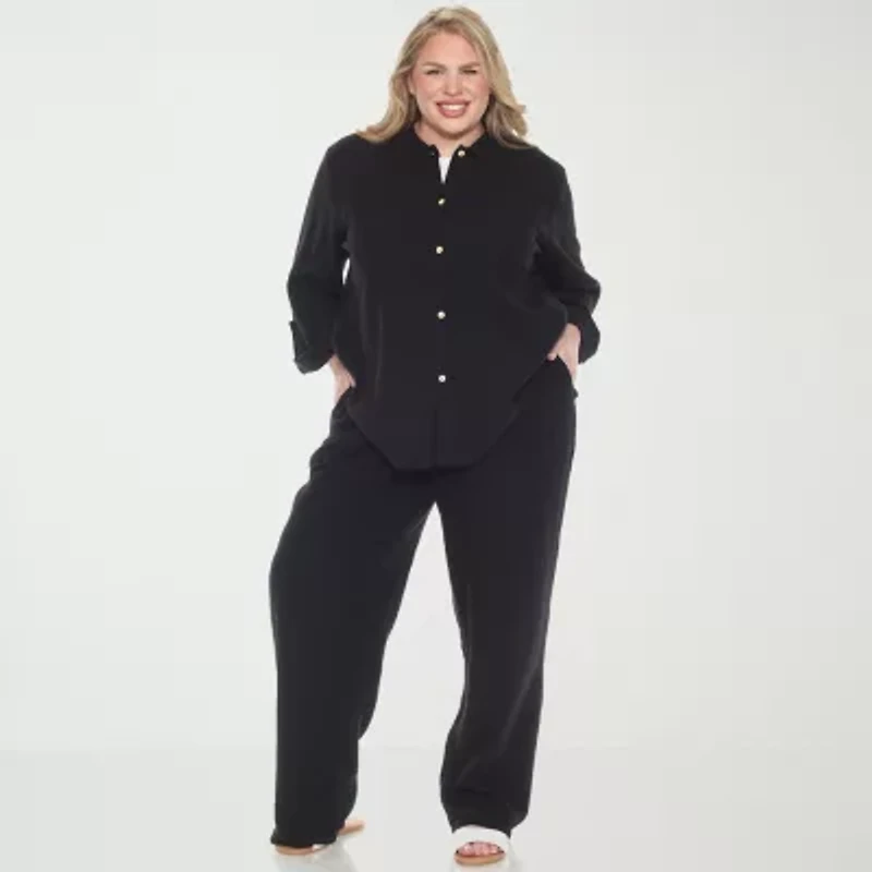 White Mark 2-pc. Pant Set-Plus