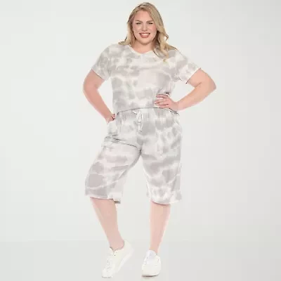 White Mark 2-pc. Short Set-Plus