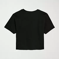 Womens Juniors Crew Neck Short Sleeve Regular Fit Graphic T-Shirt