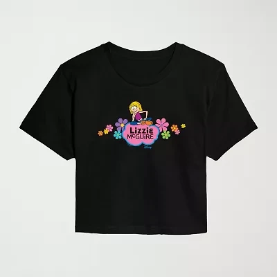 Womens Juniors Crew Neck Short Sleeve Regular Fit Graphic T-Shirt
