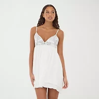 Forever 21 Womens Juniors V Neck Sleeveless Babydoll Dress
