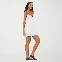Forever 21 Womens Juniors V Neck Sleeveless Babydoll Dress