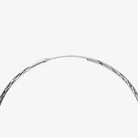 Womens Sterling Silver 60mm Hoop Earrings