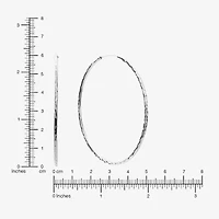 Womens Sterling Silver 60mm Hoop Earrings