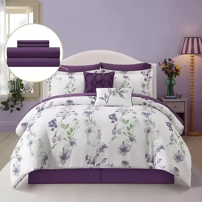 Stratford Park Kendra Floral 10-pc. Easy Care Comforter Set