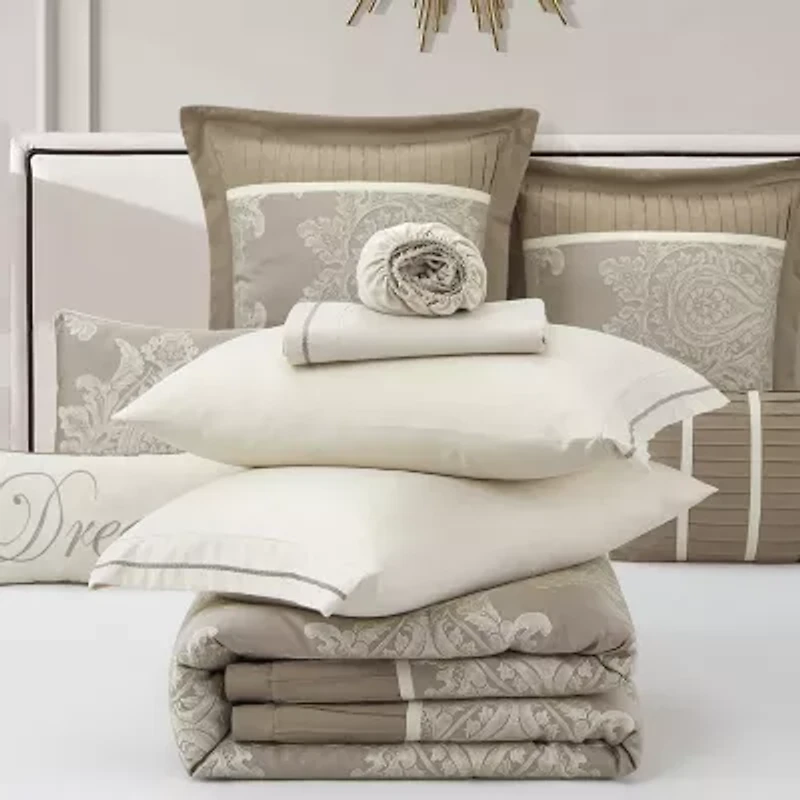 Stratford Park Thess Damask 15-pc. Easy Care Comforter Set