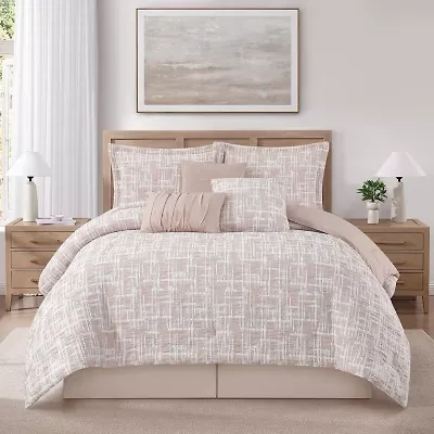 Stratford Park Kiera Geometric 7-pc. Easy Care Comforter Set