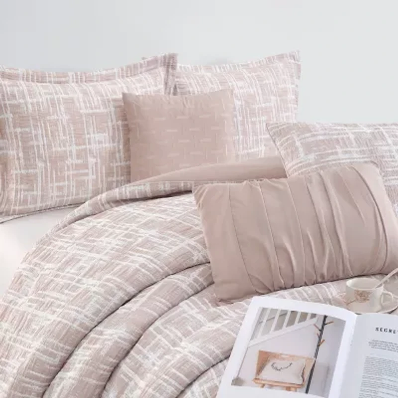 Stratford Park Kiera Geometric 7-pc. Easy Care Comforter Set