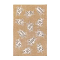 Liora Manne Sea Turtles Animal Indoor Outdoor Rectangular Accent Rug