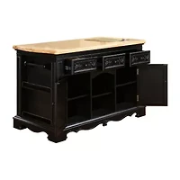 Pennington Kitchen Island with Granite Cutting Surface
