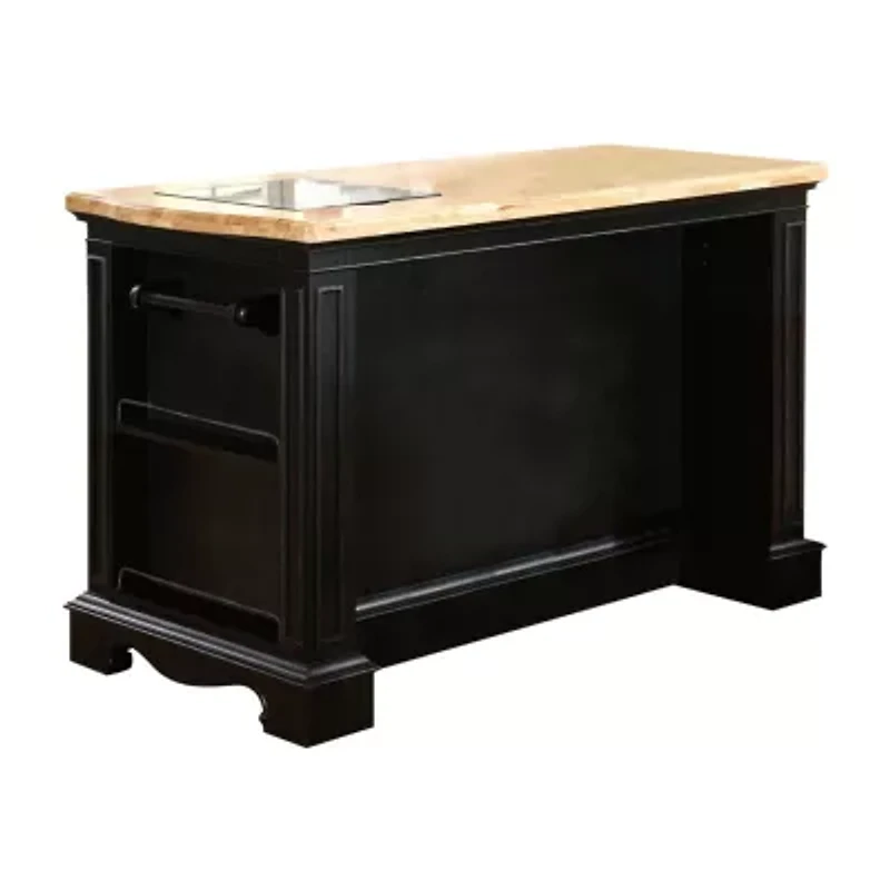 Pennington Kitchen Island with Granite Cutting Surface