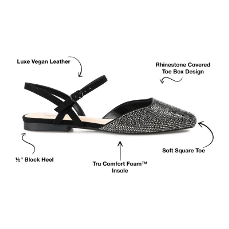 Journee Collection Nysha Womens Square Ballet Flats