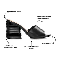 Journee Collection Leslee Womens Round Open Toe Block Heel Pumps