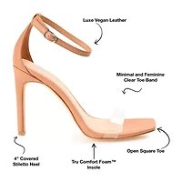 Journee Collection Lorelei Womens Round Open Toe Stiletto Heel Pumps