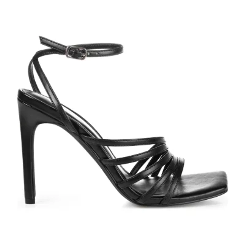 Journee Collection Louella Womens Round Open Toe Stiletto Heel Pumps