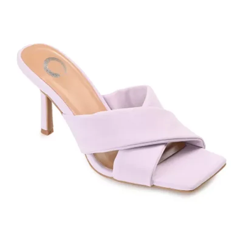 Journee Collection Oppal Womens Round Open Toe Stiletto Heel Pumps
