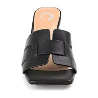 Journee Collection Renatta Womens Round Open Toe Block Heel Pumps