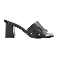 Journee Collection Renatta Womens Round Open Toe Block Heel Pumps