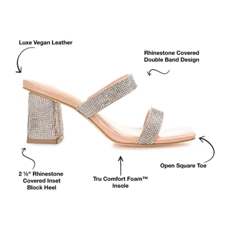 Journee Collection Shandee Womens Open Toe Block Heel Pumps