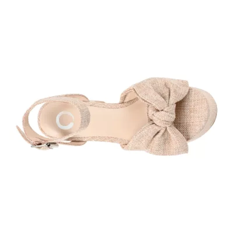 Journee Collection Zenni Womens Round Open Toe Block Heel Pumps