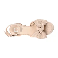 Journee Collection Zenni Womens Round Open Toe Block Heel Pumps