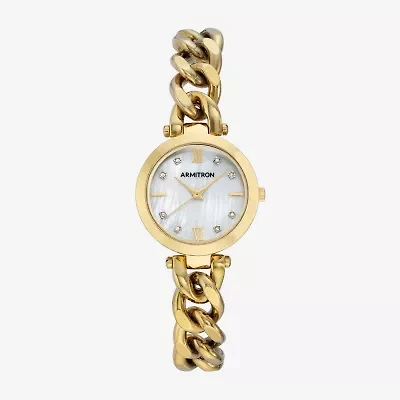 Armitron Womens Crystal Accent Gold Tone Bracelet Watch 75/5822mpgp