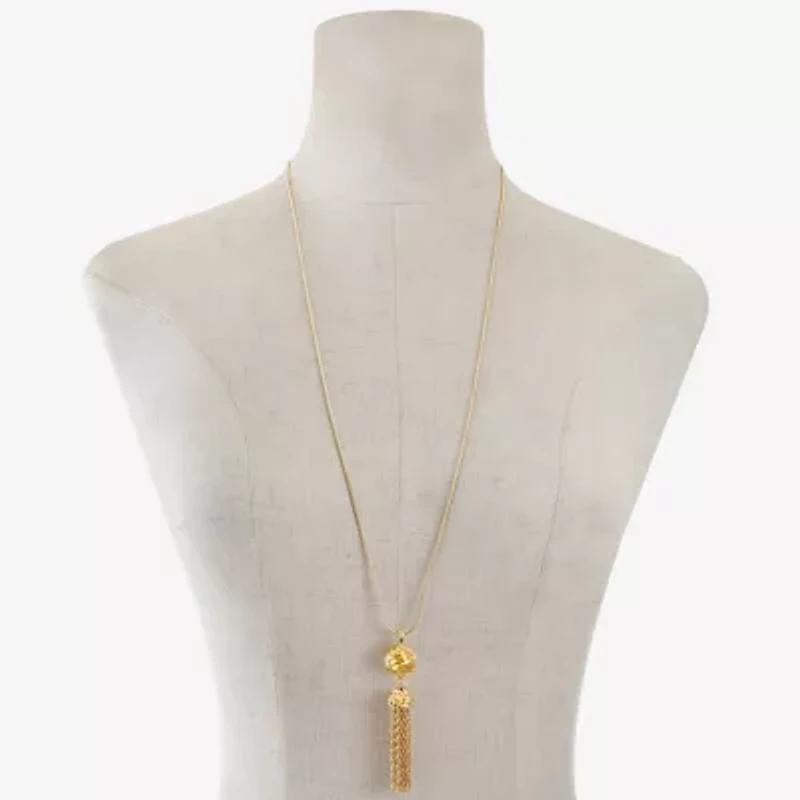 Monet Jewelry Tassel Womens 30 Inch Pendant Necklace