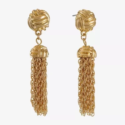Monet Jewelry Tassel Womens Hypoallergenic Drop Earrings