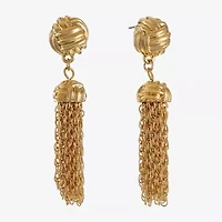 Monet Jewelry Tassel Womens Hypoallergenic Drop Earrings