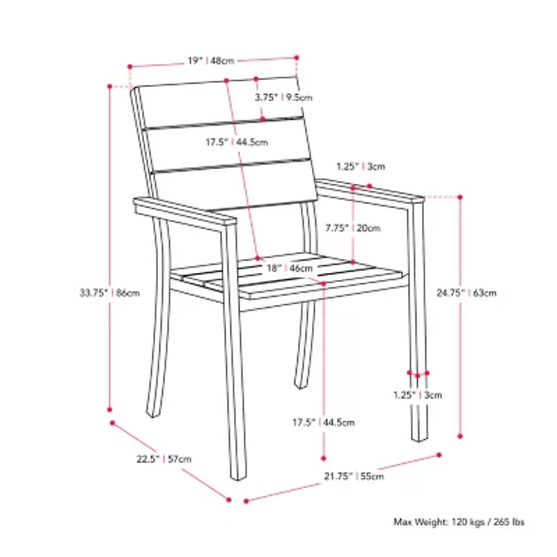 Gallant Patio Dining Chair-Set of 2
