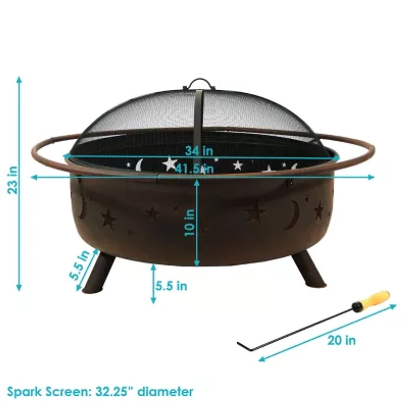Sunnydaze Collection Portable Weather Resistant Fire Pit