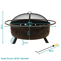 Sunnydaze Collection Portable Weather Resistant Fire Pit